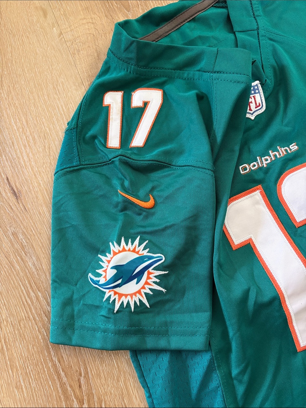 Nike NFL Teal Miami Dolphins Football Jersey - Picture 5 of 7